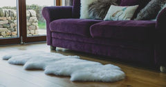 Nordvek Double Sheepskin Rug - 2 Pelts Sewn End To End - Natural