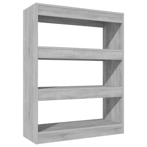 vidaXL Book Cabinet/Room Divider Smoked Oak 80x30x103 cm Engineered wood