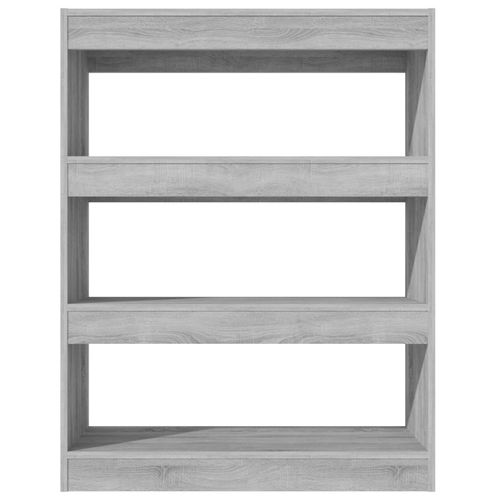 vidaXL Book Cabinet/Room Divider Smoked Oak 80x30x103 cm Engineered wood