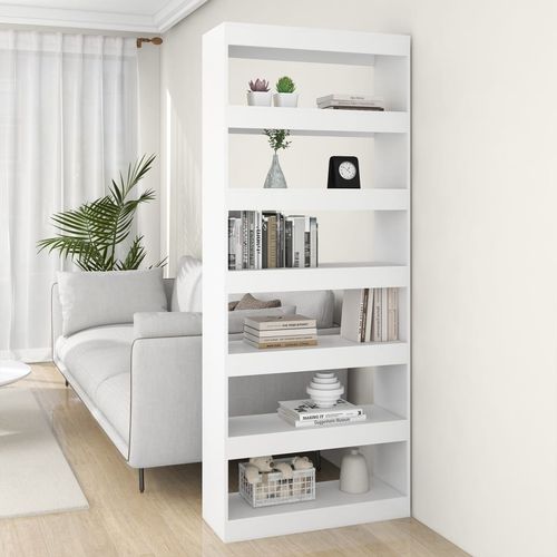 vidaXL Book Cabinet/Room Divider Smoked Oak 80x30x198 cm Engineered Wood