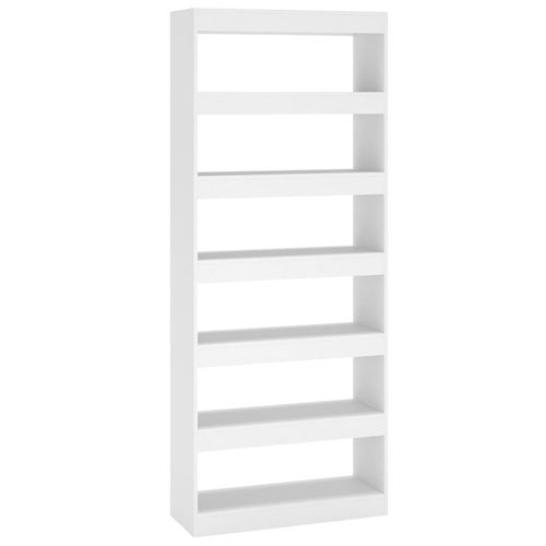 vidaXL Book Cabinet/Room Divider Smoked Oak 80x30x198 cm Engineered Wood