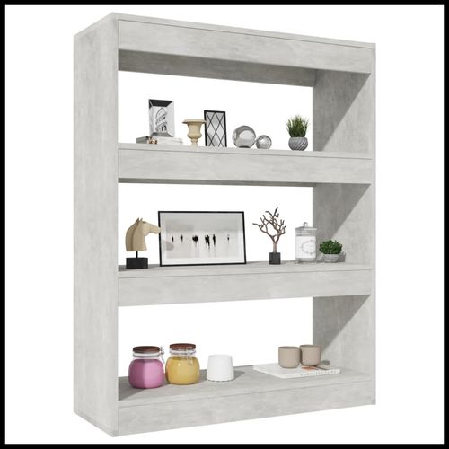 vidaXL Book Cabinet/Room Divider Smoked Oak 80x30x103 cm Engineered wood