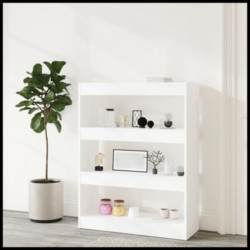 vidaXL Book Cabinet/Room Divider Smoked Oak 80x30x103 cm Engineered wood