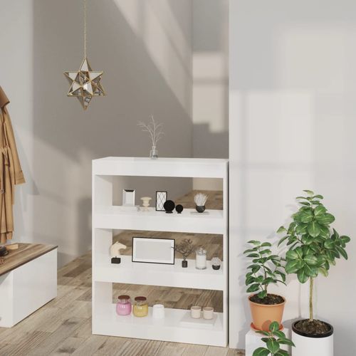 vidaXL Book Cabinet/Room Divider Smoked Oak 80x30x103 cm Engineered wood