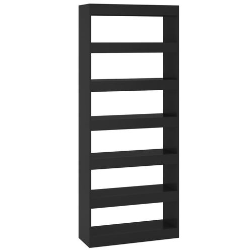 vidaXL Book Cabinet/Room Divider Smoked Oak 80x30x198 cm Engineered Wood