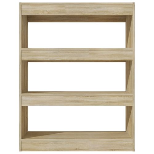 vidaXL Book Cabinet/Room Divider Smoked Oak 80x30x103 cm Engineered wood