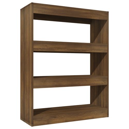 vidaXL Book Cabinet/Room Divider Smoked Oak 80x30x103 cm Engineered wood