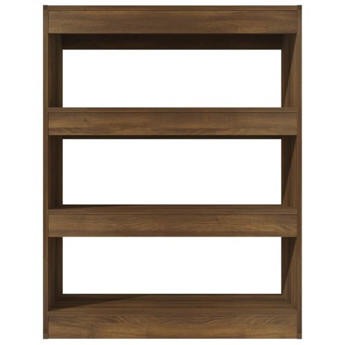 vidaXL Book Cabinet/Room Divider Smoked Oak 80x30x103 cm Engineered wood