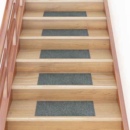 vidaXL Self-adhesive Stair Mats Rectangular 15 pcs 60x25 cm Light Brown - green / 60 x 25 cm