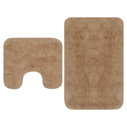 vidaXL Bathroom Mat Set 2 Pieces Fabric Anthracite