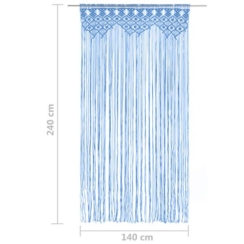 vidaXL Macrame Curtain 140x240 cm Cotton
