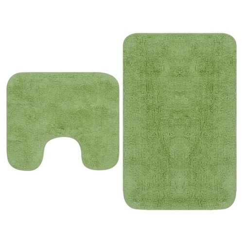 vidaXL Bathroom Mat Set 2 Pieces Fabric Anthracite