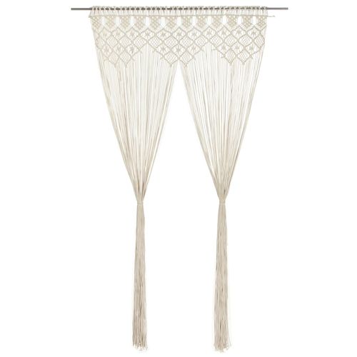 vidaXL Macrame Curtain 140x240 cm Cotton