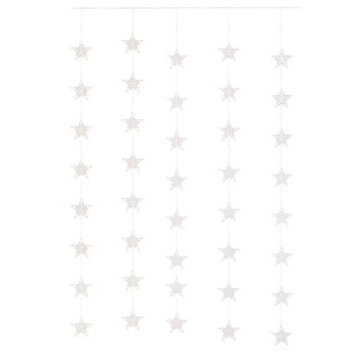 vidaXL LED Star Curtain Fairy Lights 200 LED Warm White 8 Function