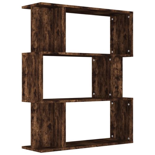 vidaXL Book Cabinet/Room Divider Smoked Oak 80x24x96cm Engineered Wood