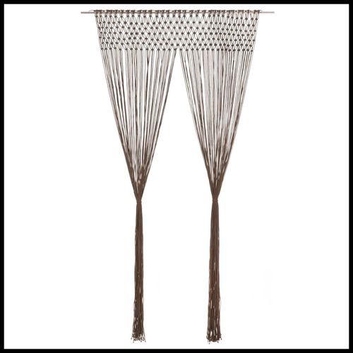 vidaXL Macrame Curtain Taupe 140x240 cm Cotton