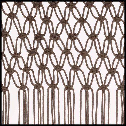 vidaXL Macrame Curtain Taupe 140x240 cm Cotton