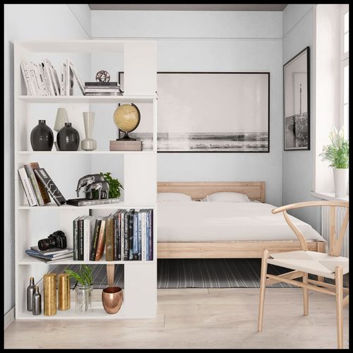 vidaXL Book Cabinet/Room Divider White 80x24x159 cm Engineered Wood
