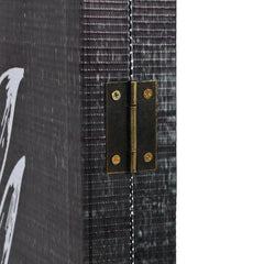 vidaXL Folding Room Divider 120x170 cm Feathers Black and White