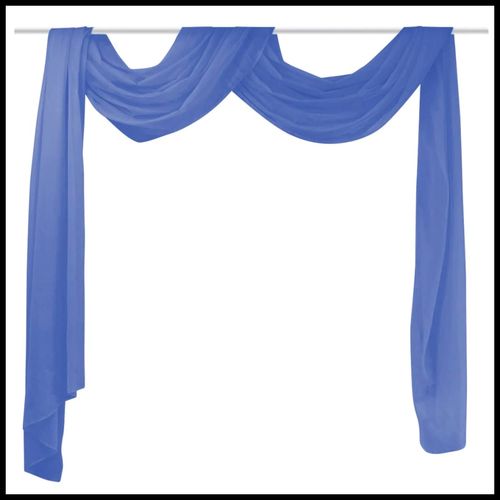 vidaXL Voile Drape 140x600 cm Royal Blue