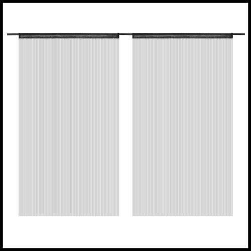 vidaXL String Curtains 2 pcs 100x250 cm White