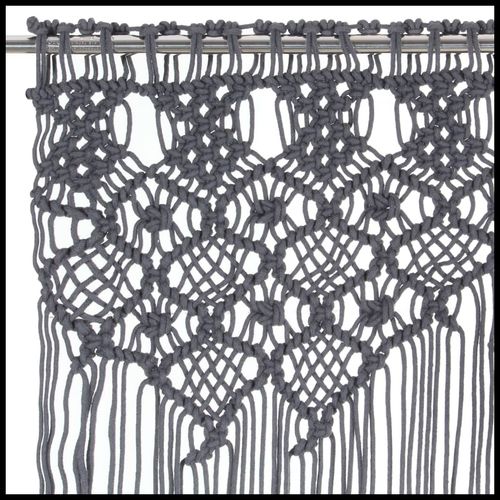 vidaXL Macrame Curtain 140x240 cm Cotton