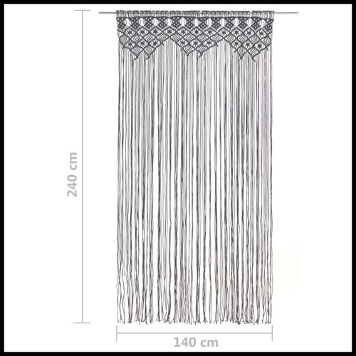 vidaXL Macrame Curtain 140x240 cm Cotton