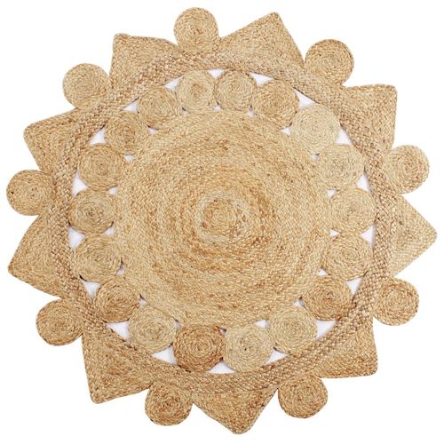 vidaXL Handmade Rug Braided Jute 90 cm