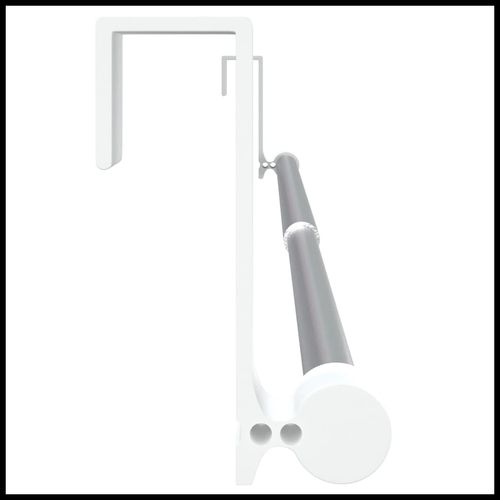vidaXL Curtain Rails 2 pcs White and Silver 40-60 cm Aluminium