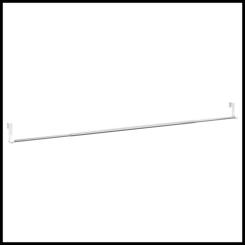 vidaXL Curtain Rails 2 pcs White and Silver 40-60 cm Aluminium