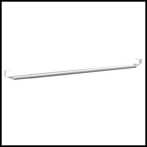 vidaXL Curtain Rails 2 pcs White and Silver 40-60 cm Aluminium