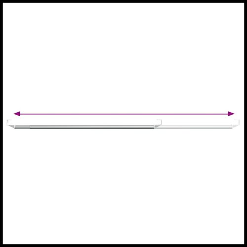 vidaXL Curtain Rails 2 pcs White and Silver 40-60 cm Aluminium