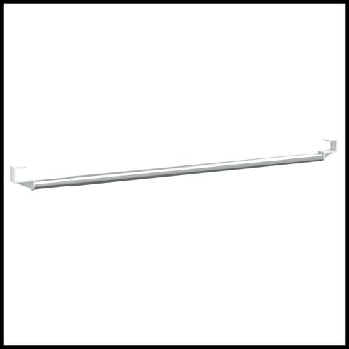 vidaXL Curtain Rails 2 pcs White and Silver 40-60 cm Aluminium
