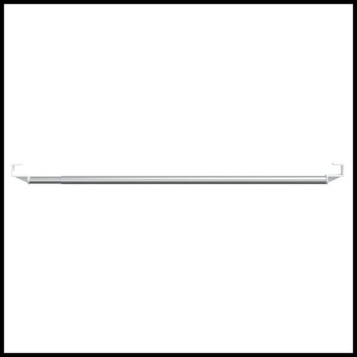 vidaXL Curtain Rails 2 pcs White and Silver 40-60 cm Aluminium