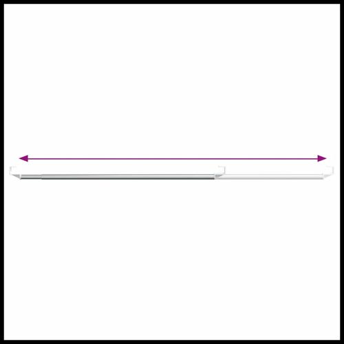 vidaXL Curtain Rails 2 pcs White and Silver 40-60 cm Aluminium
