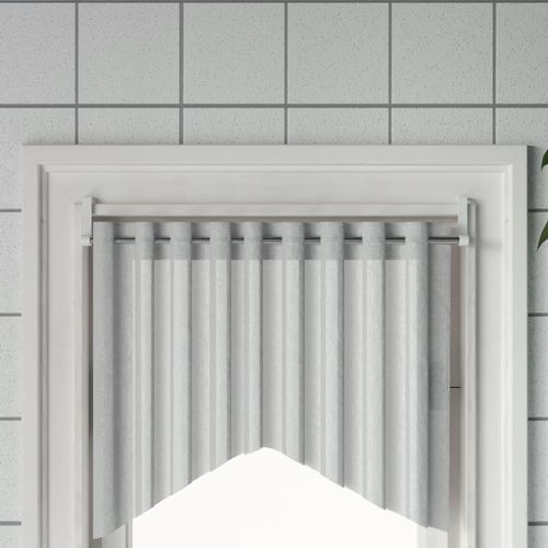 vidaXL Curtain Rails 2 pcs White and Silver 40-60 cm Aluminium