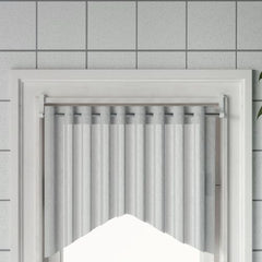 vidaXL Curtain Rails 2 pcs White and Silver 40-60 cm Aluminium
