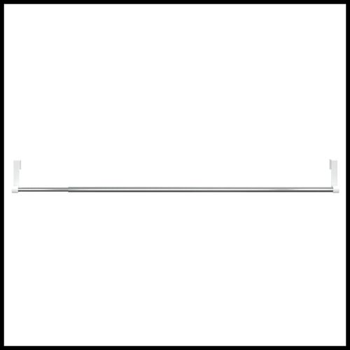 vidaXL Curtain Rails 2 pcs White and Silver 40-60 cm Aluminium