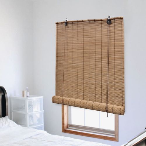 vidaXL Roller Blind Bamboo 150x160 cm Brown - brown / 150 x 160 cm