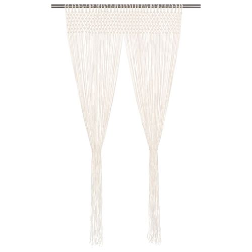 vidaXL Macrame Curtain Taupe 140x240 cm Cotton - cream