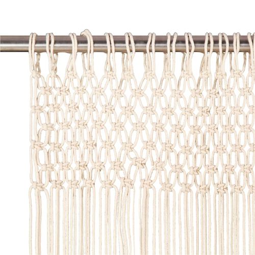 vidaXL Macrame Curtain Taupe 140x240 cm Cotton