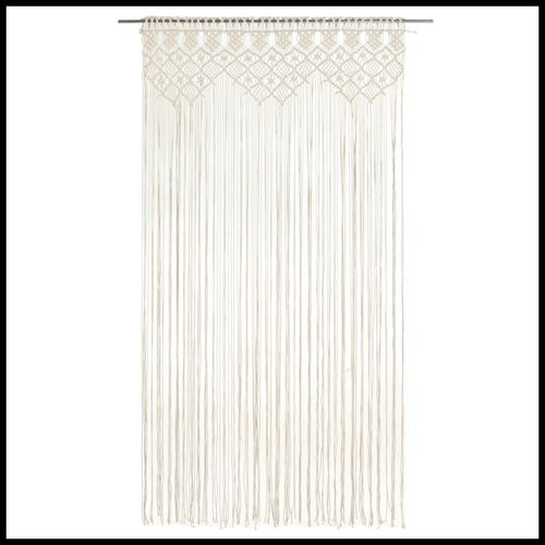 vidaXL Macrame Curtain 140x240 cm Cotton