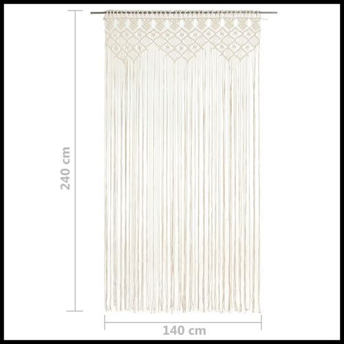 vidaXL Macrame Curtain 140x240 cm Cotton