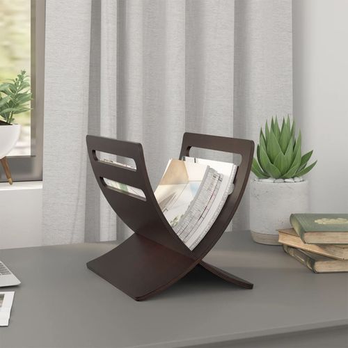 vidaXL Wooden Magazine Rack Floor Standing Natural