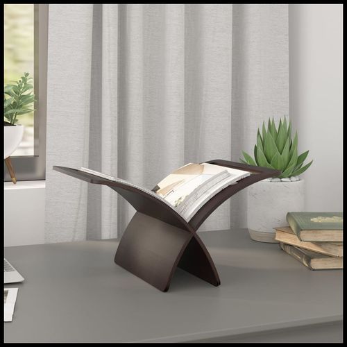 vidaXL Wooden Magazine Rack Floor Standing Natural