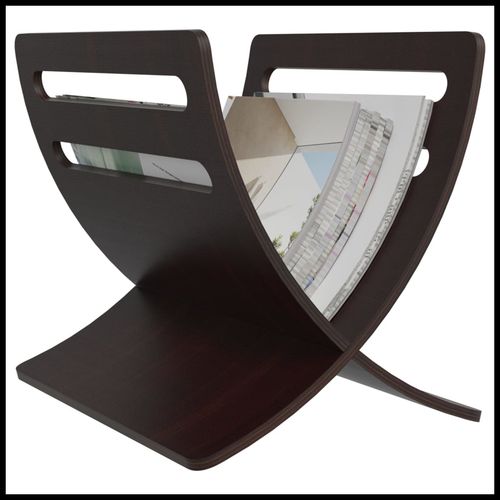 vidaXL Wooden Magazine Rack Floor Standing Natural