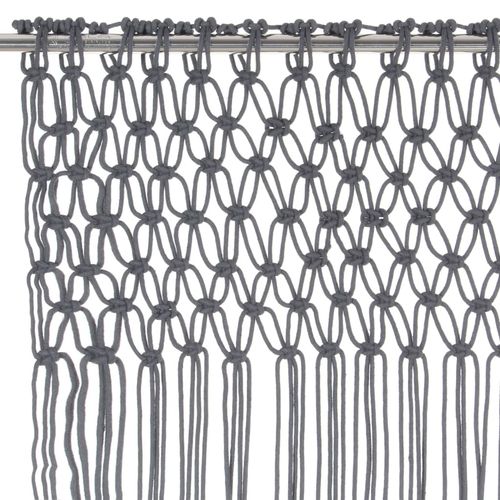 vidaXL Macrame Curtain Taupe 140x240 cm Cotton