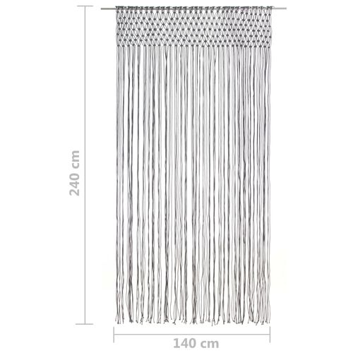 vidaXL Macrame Curtain Taupe 140x240 cm Cotton