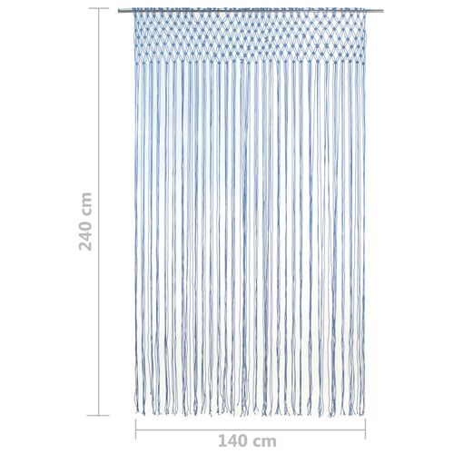 vidaXL Macrame Curtain Taupe 140x240 cm Cotton