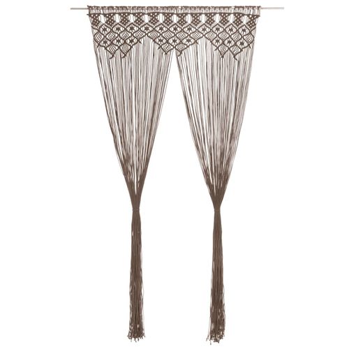 vidaXL Macrame Curtain 140x240 cm Cotton - taupe